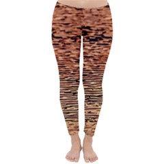 Orange  Waves Flow Series 1 Classic Winter Leggings