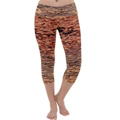 Orange  Waves Flow Series 1 Capri Yoga Leggings