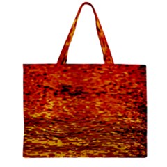 Red Waves Flow Series 2 Zipper Mini Tote Bag by DimitriosArt