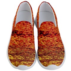 Red Waves Flow Series 2 Men s Lightweight Slip Ons by DimitriosArt