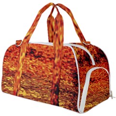 Red Waves Flow Series 2 Burner Gym Duffel Bag by DimitriosArt