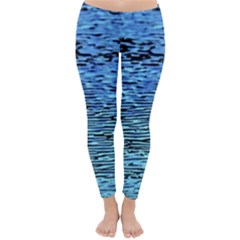 Blue Waves Flow Series 2 Classic Winter Leggings by DimitriosArt