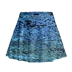 Blue Waves Flow Series 2 Mini Flare Skirt by DimitriosArt