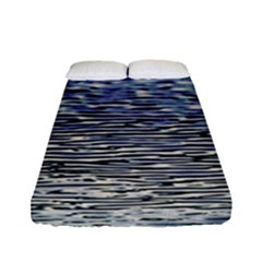 Silver Waves Flow Series 1 Fitted Sheet (full/ Double Size) by DimitriosArt