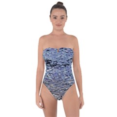 Silver Waves Flow Series 1 Tie Back One Piece Swimsuit by DimitriosArt