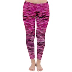 Pink  Waves Flow Series 1 Classic Winter Leggings by DimitriosArt