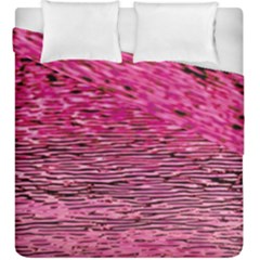 Pink  Waves Flow Series 1 Duvet Cover Double Side (king Size) by DimitriosArt