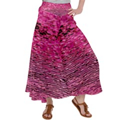 Pink  Waves Flow Series 1 Satin Palazzo Pants by DimitriosArt