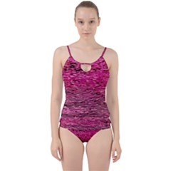 Pink  Waves Flow Series 1 Cut Out Top Tankini Set by DimitriosArt