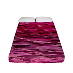 Pink  Waves Flow Series 1 Fitted Sheet (full/ Double Size) by DimitriosArt