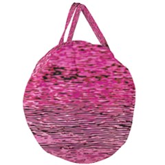 Pink  Waves Flow Series 1 Giant Round Zipper Tote by DimitriosArt