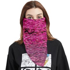 Pink  Waves Flow Series 1 Face Covering Bandana (triangle) by DimitriosArt