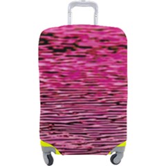 Pink  Waves Flow Series 1 Luggage Cover (large) by DimitriosArt