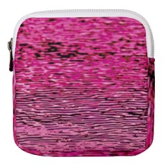 Pink  Waves Flow Series 1 Mini Square Pouch by DimitriosArt