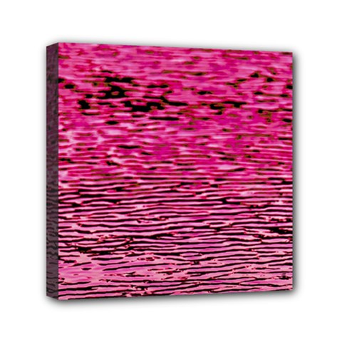 Pink  Waves Flow Series 1 Mini Canvas 6  X 6  (stretched) by DimitriosArt