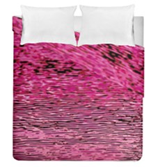 Pink  Waves Flow Series 1 Duvet Cover Double Side (queen Size) by DimitriosArt