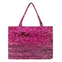 Pink  Waves Flow Series 1 Medium Tote Bag by DimitriosArt