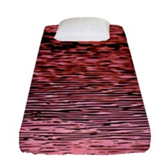 Pink  Waves Flow Series 2 Fitted Sheet (single Size) by DimitriosArt