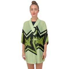 Abstract Pattern Geometric Backgrounds   Half Sleeve Chiffon Kimono by Eskimos