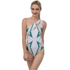 Abstract Pattern Geometric Backgrounds   To One Side Swimsuit by Eskimos