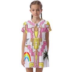 Music And Other Stuff Kids  Asymmetric Collar Dress