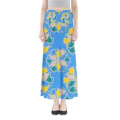 Abstract Pattern Geometric Backgrounds   Full Length Maxi Skirt by Eskimos