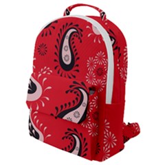 Floral Pattern Paisley Style Paisley Print   Flap Pocket Backpack (small) by Eskimos