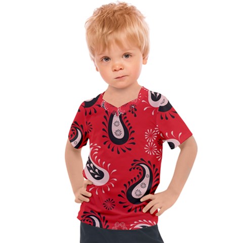 Floral Pattern Paisley Style Paisley Print   Kids  Sports Tee by Eskimos