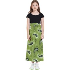 Floral Pattern Paisley Style Paisley Print   Kids  Flared Maxi Skirt by Eskimos