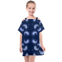 Floral Pattern Paisley Style Paisley Print   Kids  One Piece Chiffon Dress by Eskimos