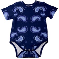 Floral Pattern Paisley Style Paisley Print   Baby Short Sleeve Onesie Bodysuit by Eskimos