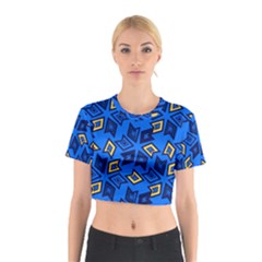 Abstract Pattern Geometric Backgrounds   Cotton Crop Top by Eskimos