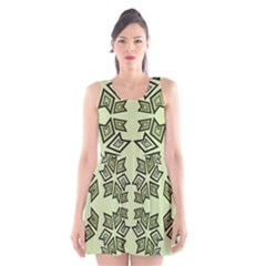 Abstract Pattern Geometric Backgrounds   Scoop Neck Skater Dress by Eskimos