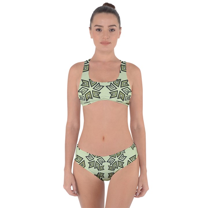 Abstract pattern geometric backgrounds   Criss Cross Bikini Set