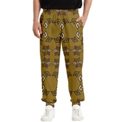 Abstract Pattern Geometric Backgrounds   Men s Elastic Waist Pants by Eskimos