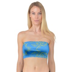 Floral Folk Damask Pattern Fantasy Flowers Floral Geometric Fantasy Bandeau Top by Eskimos