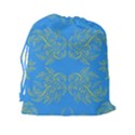 Floral folk damask pattern Fantasy flowers Floral geometric fantasy Drawstring Pouch (2XL) View2