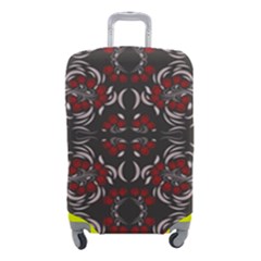 Floral Folk Damask Pattern Fantasy Flowers Floral Geometric Fantasy Luggage Cover (small) by Eskimos