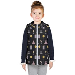 Shiny New Year Things Kids  Hooded Puffer Vest by SychEva