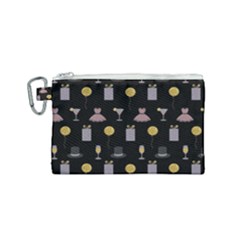 Shiny New Year Things Canvas Cosmetic Bag (small) by SychEva