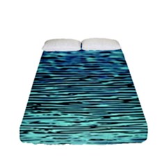 Blue Waves Flow Series 3 Fitted Sheet (full/ Double Size) by DimitriosArt
