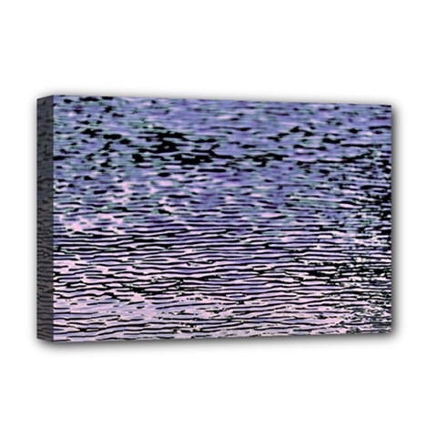 Silver Waves Flow Series 2 Deluxe Canvas 18  X 12  (stretched) by DimitriosArt