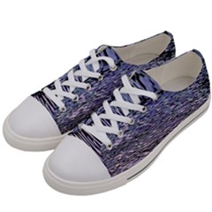 Silver Waves Flow Series 2 Men s Low Top Canvas Sneakers by DimitriosArt