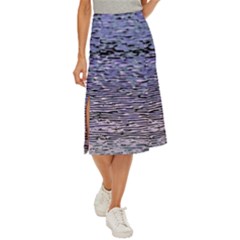 Silver Waves Flow Series 2 Midi Panel Skirt by DimitriosArt