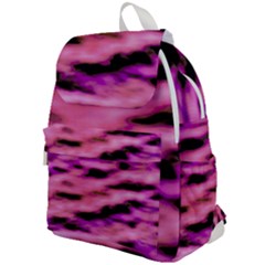 Pink  Waves Flow Series 2 Top Flap Backpack by DimitriosArt