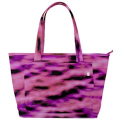 Pink  Waves Flow Series 2 Back Pocket Shoulder Bag  by DimitriosArt