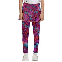 Colorful Spheres Motif Print Design Pattern Kids  Skirted Pants by dflcprintsclothing