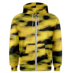 Yellow Waves Flow Series 1 Men s Zipper Hoodie by DimitriosArt