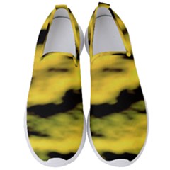 Yellow Waves Flow Series 1 Men s Slip On Sneakers by DimitriosArt