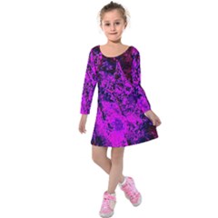 Bromide Diamonds Kids  Long Sleeve Velvet Dress by MRNStudios